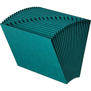 Smead Expanding File With 21 Pockets, 7/8" Expansion, Letter Size, Teal