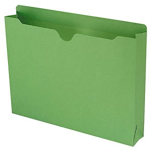 Smead Expanding Reinforced Top-Tab File Jackets, 2" Expansion, Letter Size, Green, Box Of 50