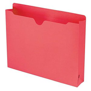 Smead Expanding Reinforced Top-Tab File Jackets, 2" Expansion, Letter Size, Red, Box Of 50