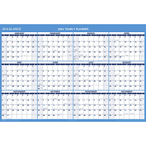 2023-2024 AT-A-GLANCE Reversible/Erasable Horizontal Academic/Regular Year Wall Calendar, 48" x 32", January to December 2024/July 2023 to June 2024, PM326S28