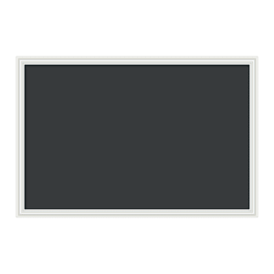 U Brands Magnetic Chalkboard, 30" X 20, White Decor Wood Frame