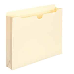 Smead® Expanding File Jackets, Letter Size, 2" Expansion, 100% Recycled, Manila, Box Of 50