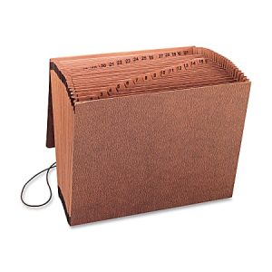 Sparco Heavy-Duty 1-31 Accordion File, Letter Size, 30% Recycled, Brown