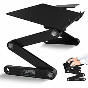 WorkEZ Keyboard Tray Black Adjustable Height Tilt On-Desk Stand Riser Tray - Need to elevate keyboards to a comfortable standing height This on-desk keyboard stand raises keyboards to elbow-height and tilts for wrist health.