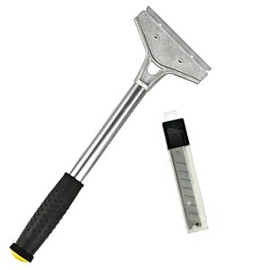 Alpine 4" Window Scrapers, Silver/Black, Pack Of 4 Scrapers