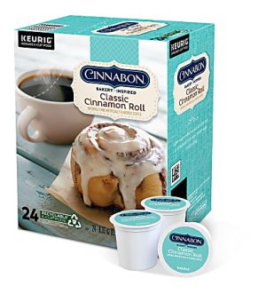 Cinnabon Classic Single-Serve Coffee K-Cup Pods, Cinnamon Roll, Carton Of 24