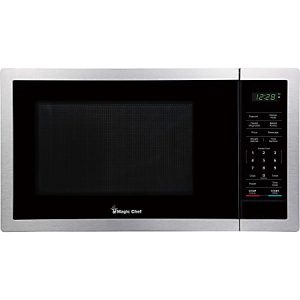 Magic Chef 900-Watt Digital-Touch Countertop Microwave, 0.9 Cu. Ft., Silver