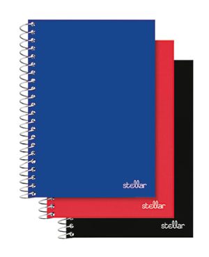 Office Depot Brand Spiral Poly Notebook, 7" x 4-1/2", 1 Subject, College Ruled, 100 Sheets, Assorted Colors (No Color Choice), Pack Of 3