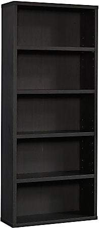 Sauder Select 73"H 5-Shelf Bookcase, Raven Oak