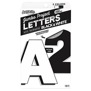 ArtSkills Quick Letters, 4", Black/White, Pack Of 180