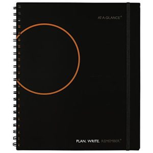 AT-A-GLANCE Plan. Write. Remember. Undated Planning Notebook With Reference Calendars, 8-1/2" x 11", Black, 70620905