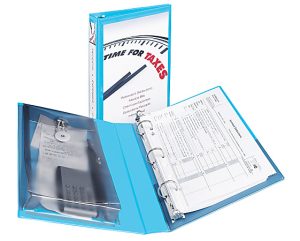Avery 5-1/2" x 8-1/2" Mini Durable View Protect & Store Binder, 1" Round Rings, Aqua, 1 Mini Binder