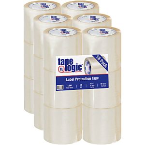 Tape Logic Acrylic Label Protection Tape, 1.8 mils, 3" Core, 4" x 72 Yd., Clear, Case Of 18