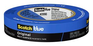 Blue roll of ScotchBlue Original multi-surface painter's tape, 24mm x 54.8m, with product and company details.