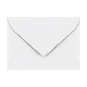 Plain white envelope with a triangular flap on a white background.