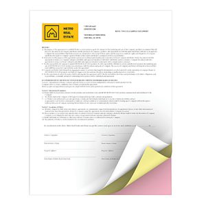 Xerox Revolution Premium Digital Carbonless Paper, 1670 Sets Total, 3-Part Straight, Letter Size (8 1/2" x 11")/Canary/Pink, Straight Collation, 167 Sets Per Ream, Case Of 10 Reams