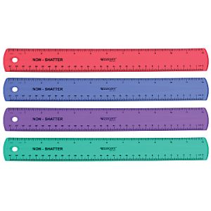 Westcott Shatterproof Ruler, 12", Assorted Colors