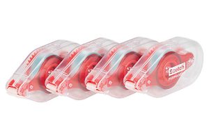 Scotch Double-Sided Tape Runner Value Pack, .31 in. x 16.3 yd, Pack of 4