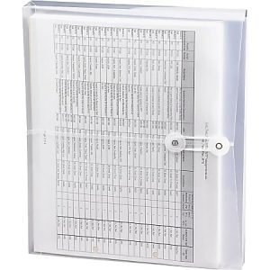 Smead Poly Envelopes With String-Tie Closure, 1 1/4" Expansion, Letter Size, Clear, Pack Of 5 Envelopes