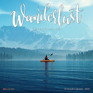 2024 Willow Creek Press Scenic Monthly Mini Wall Calendar, 7 x 7, Wanderlust, January To December