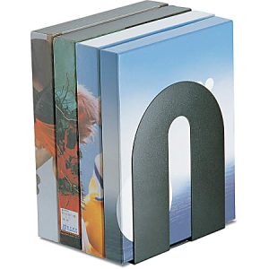 Office Depot Brand Heavy-Duty Bookends, 10"H x 8"W x 8"D, Black, Set Of 2