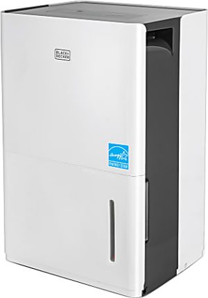 BLACK+DECKER Portable Dehumidifier, 50 Pints, 24-1/4"H x 15-7/16"W x 11-1/8"D
