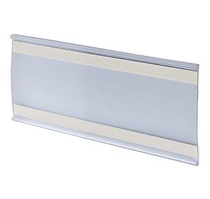 Azar Displays Acrylic Horizontal Adhesive-Back Nameplates, 4"H x 8-1/2"W x 3/8"D, Clear, Pack Of 10 Nameplates
