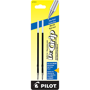 Pilot Ballpoint Pen Refills, Fits Dr. Grip & All Pilot Retractable Ballpoint Pens, Fine Point, 0.7 mm, Blue