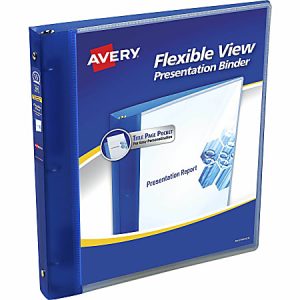 Avery Flexible 3-Ring Binder, 1/2" Round Rings, Blue