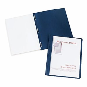 Avery Durable Clear Front Report Cover w/Prong Fasteners, 1/8" Cap, Clear/Blue, 25/Box