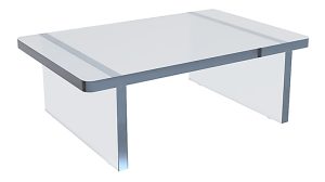 Azar Displays Deluxe Acrylic Monitor Riser Display, 4H x 11-3/4W x 7-3/4D, Clear