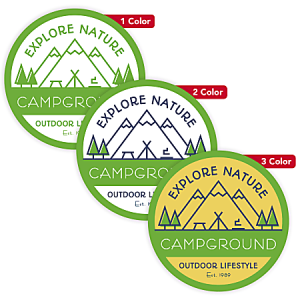 Custom 1, 2 Or 3 Color Printed Labels/Stickers, Round, 2-3/4", Box Of 250