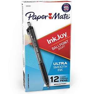 Paper Mate® InkJoy™ 300 RT Retractable Pens, Medium Point, 1.0 mm, Translucent Blue Barrels, Blue Ink, Pack Of 12