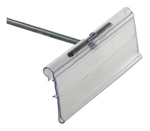 Azar Displays Flip Scan Paper Label Holders, 1-1/4" x 3", Clear, Pack Of 50 Label Holders