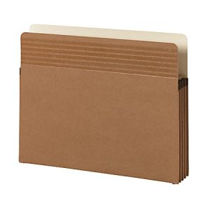 Smead Easy Grip Pockets, 3 1/2" Expansion, Letter Size, 30% Recycled, Redrope, Pack Of 25