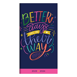 2023-2024 TF Publishing 2-Year Small Monthly Pocket Planner, 3-1/2" x 6-1/2", Better Days, January 2023 To December 2024