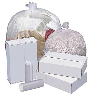Highmark™ 8 MIC Trash Bags, 16 gal, 24"H x 33"W, Natural, 1000 Bags