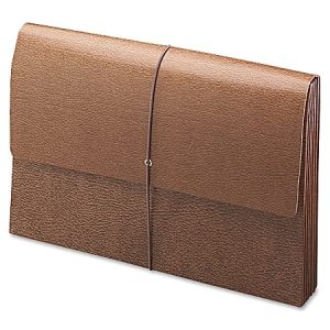Smead Leather-Like Expanding Wallet, Legal Size, 5 1/4" Expansion, Tyvek Lined, 30% Recycled, Brown