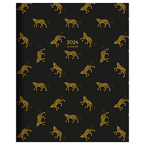 2024 TF Publishing Arts and Design Medium Monthly Planner, 8 x 6-1/2, Lazy Leopard, January To December