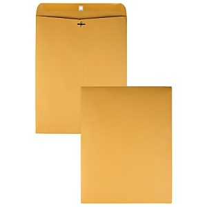 Quality Park 12" x 15 1/2" Envelopes, Claps Closure, Brown, Box Of 100