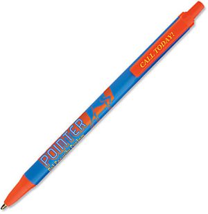 Custom BIC® Clic Stic® Pen, Medium Point, Assorted Colors, Red, Black Or Blue Ink