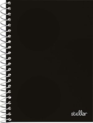Office Depot® Brand Stellar Poly Notebook, 4-1/2" x 7", 1 Subject, College Ruled, 100 Sheets, Black