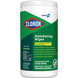 Clorox® Disinfecting Wipes, 7" x 8", Fresh Scent, Pack Of 75 Wipes