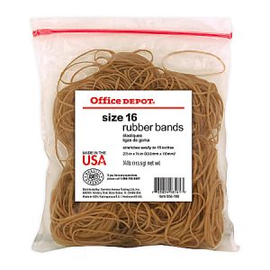 Office Depot® Brand Rubber Bands, #16, 2 1/2" x 1/16", 1/4 Lb. Bag