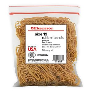Office Depot® Brand Rubber Bands, #19, 3 1/2" x 1/16", 1/4 Lb. Bag