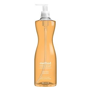 Orange Method dish soap bottle with a pump dispenser, labeled "Clementine" scent, 532 ml size.