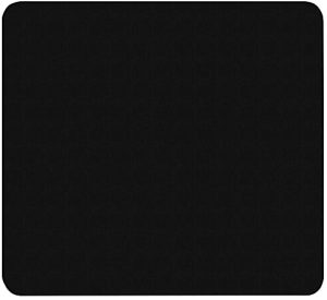 A plain black square with rounded corners on a white background.