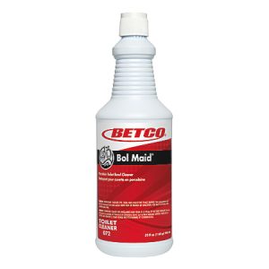 Betco Bol Maid toilet bowl cleaner bottle with a white cap and red label, designed for porcelain cleaning.