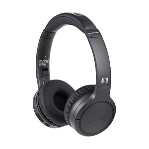 Black over-ear Bluetooth headphones with cushioned ear pads and Altec Lansing branding on the side.