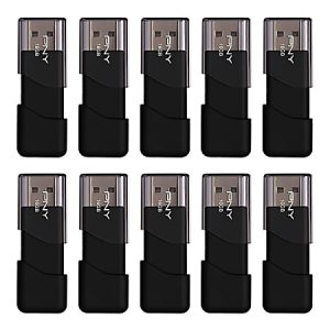 Set of ten black USB flash drives with gray caps and "PNY 16GB" printed on each.